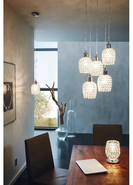 Eglo 94898 - Lustră cu cablu BONARES 1 5xE27/60W/230V