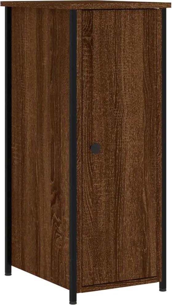 vidaXL Noptieră, stejar maro, 32x42x80 cm, lemn compozit