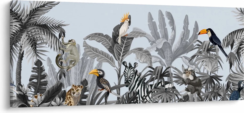 Tablou - Jungla ilustrată (120x50 cm)