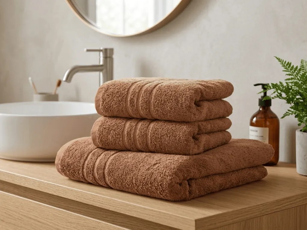 Prosop Classic 50 x 100 cm maro, 100% bumbac