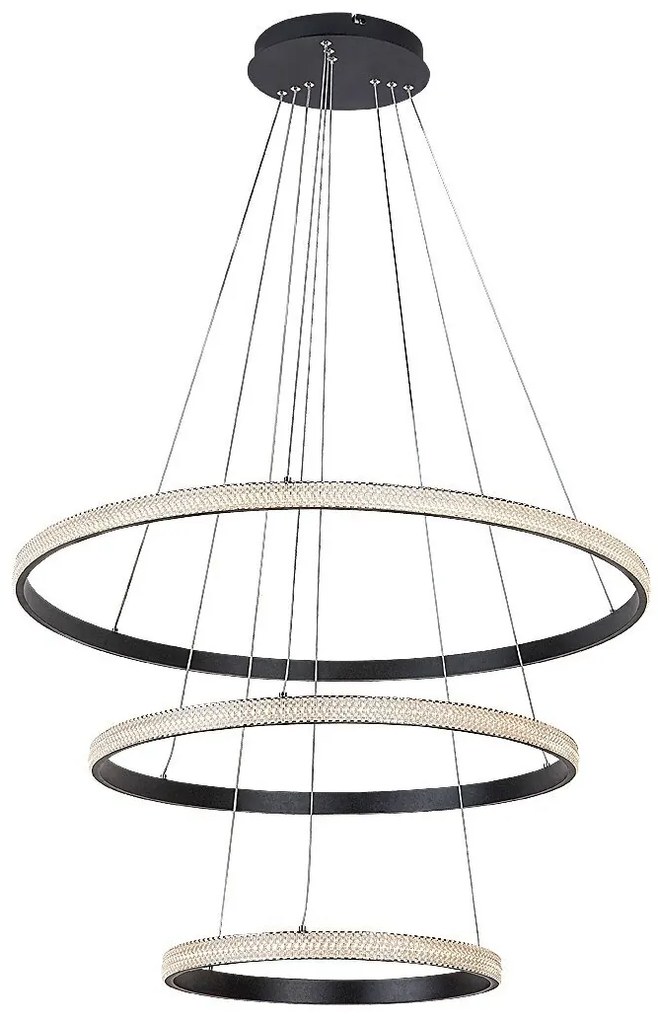 Lustra suspendata cu 3 inele LED Grete 80cm