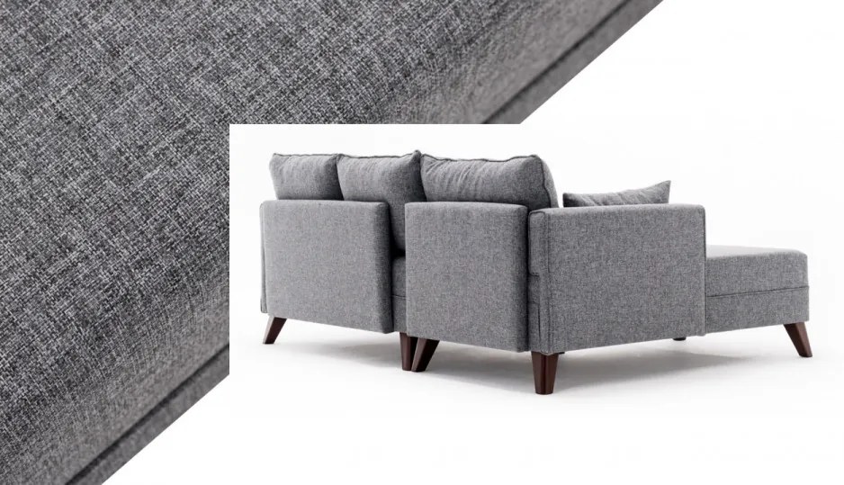 Coltar Extensibil Bella Corner Sofa Left 2, Gri