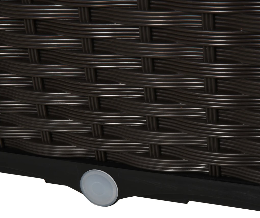 Outsunny Jardinieră înaltă, Jardiniere cu găuri de scurgere, Jardiniere cu aspect de rățușcă din plastic, Maro, 40 x 40 x 44 cm | Aosom Romania