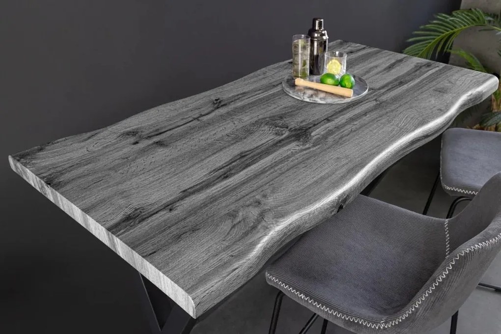 Masa de bar design industrial WILD 120cm, gri