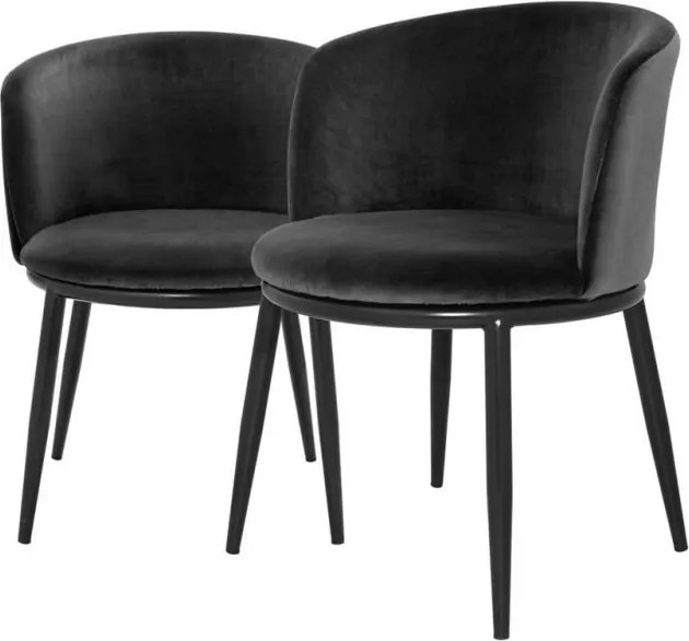 Set de 2 scaune din otel design LUX Filmore negru 111998 HZ