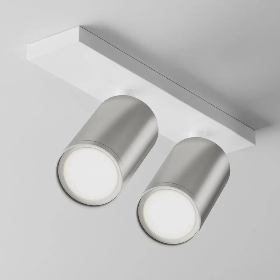 Spot aplicat modern alb argintiu cu 2 becuri Maytoni Focus S 