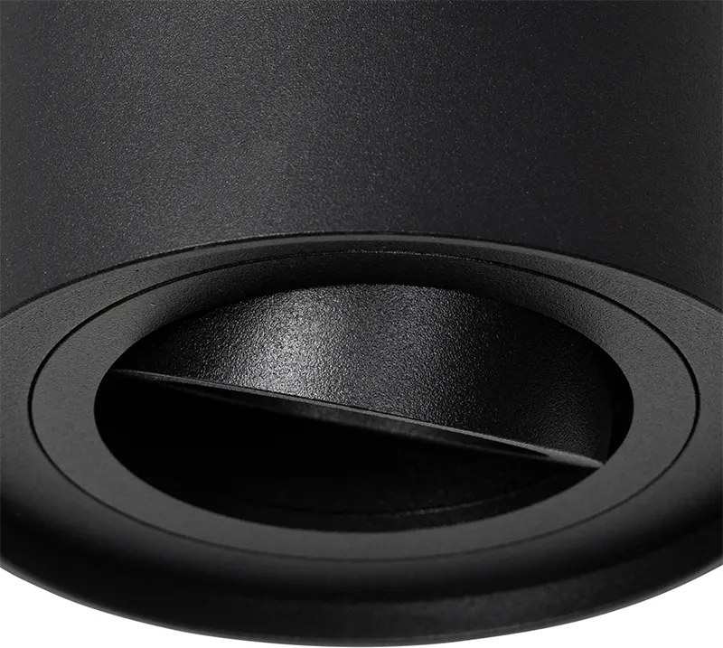 Spotlight modern negru rotativ și înclinabil - Rondoo up