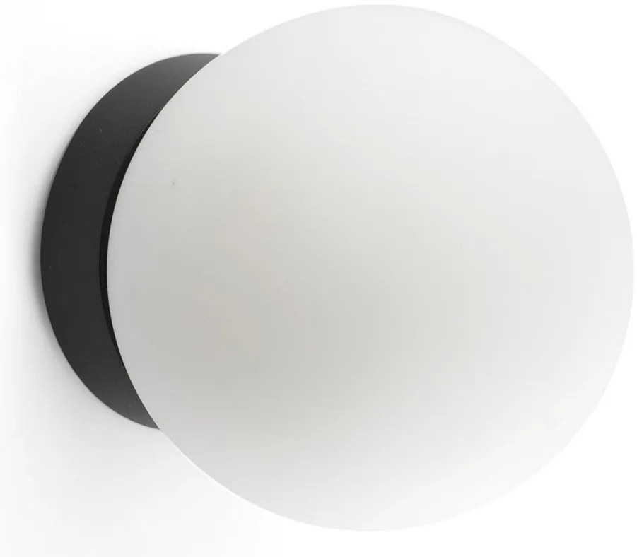 Aplica LED pentru baie IP44 PING D-10cm negru, alb