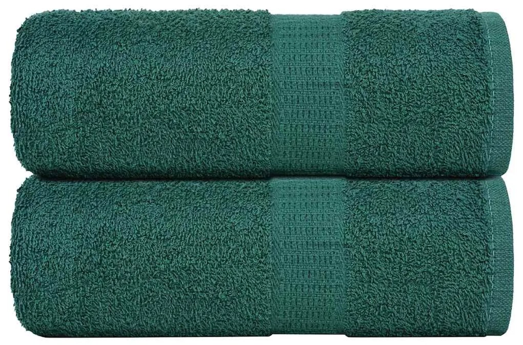 vidaXL Prosoape de baie, 2 buc. FROGN, verde, 30x30 cm, 100% bumbac