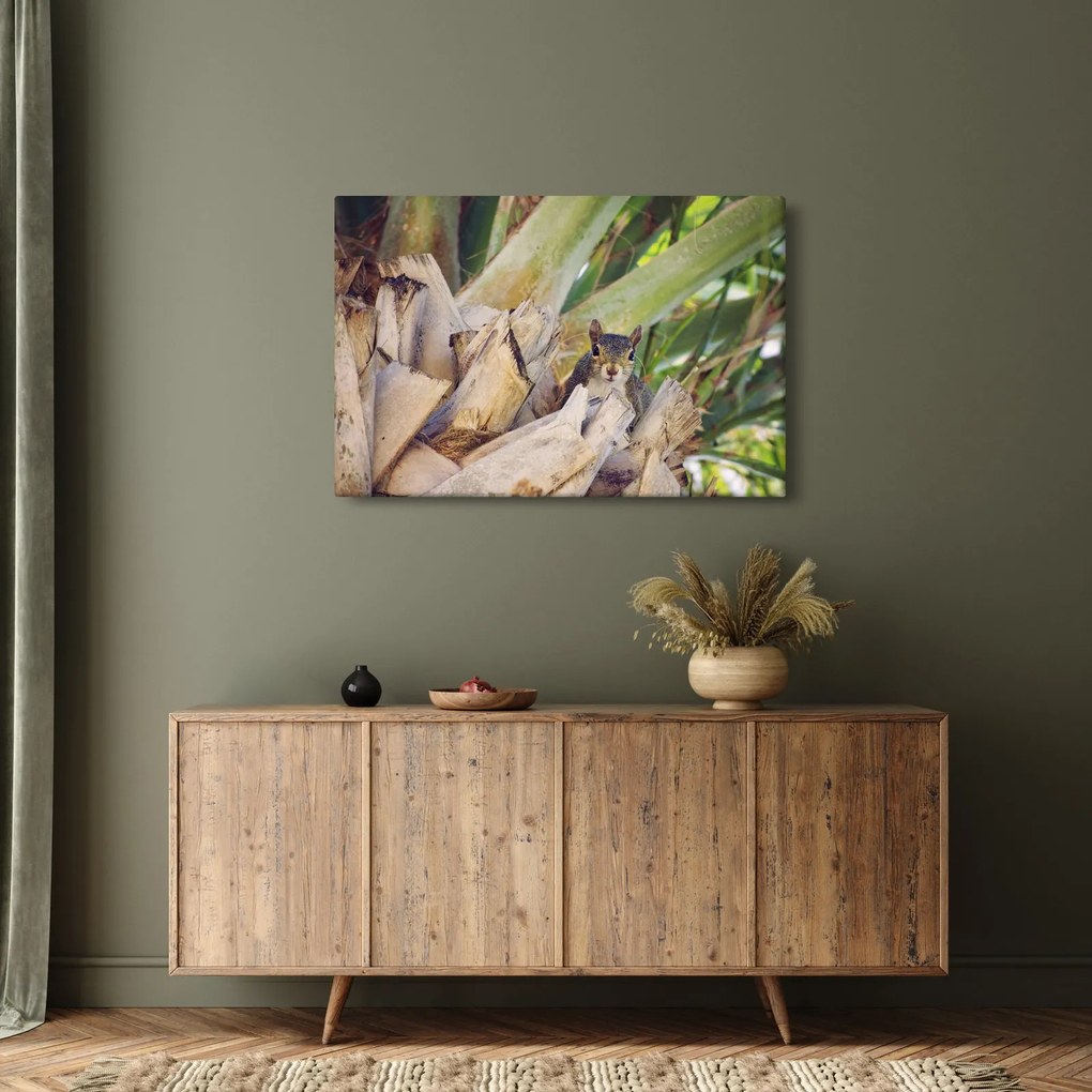 Tablou cu veverița în copaci (90x60 cm)