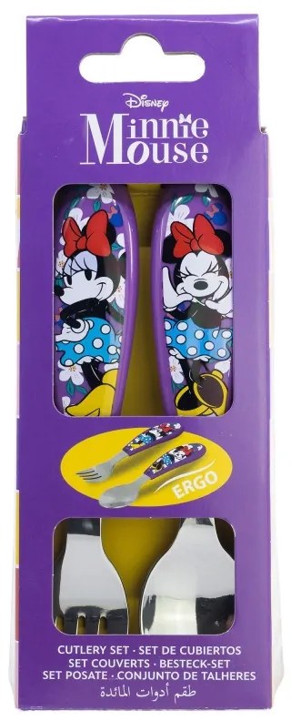 Disney Minnie Sunshine set tacâmuri ergonomic din metal - 2 bucăți