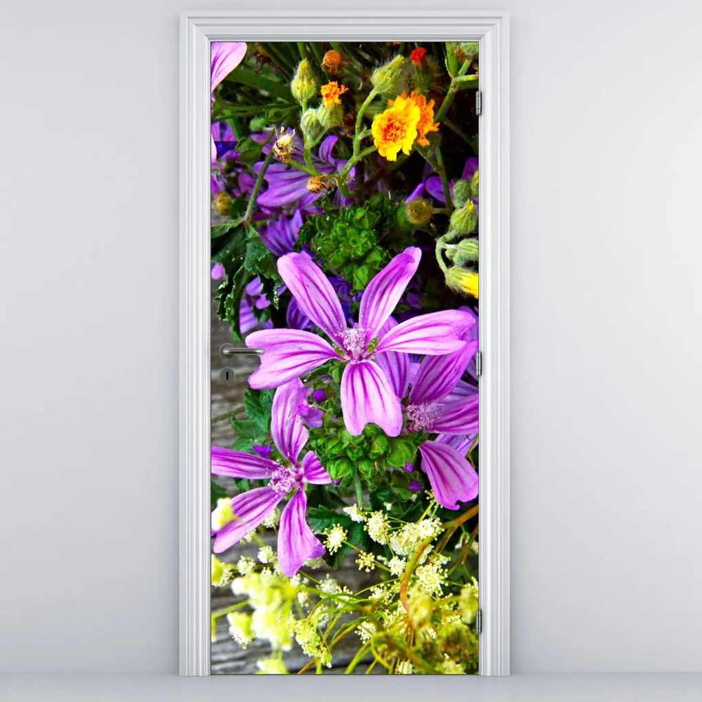 Fototapet pentru ușă - Flori de câmp (95x205cm)