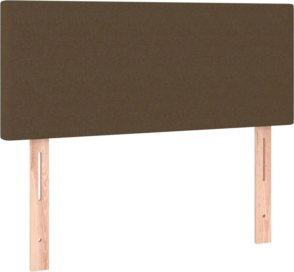 vidaXL Tăblie de pat, maro închis, 100x5x78/88 cm, textil