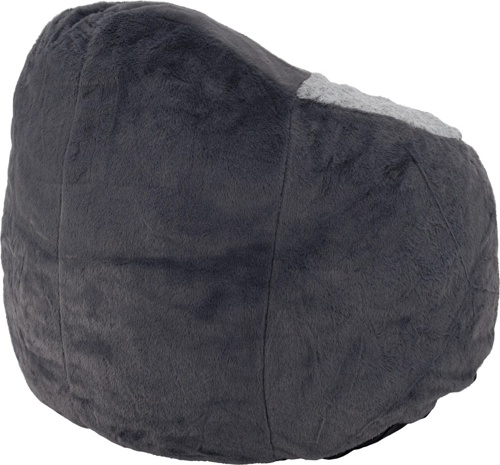 Fotoliu tip sac pinguin, gri, PINGO