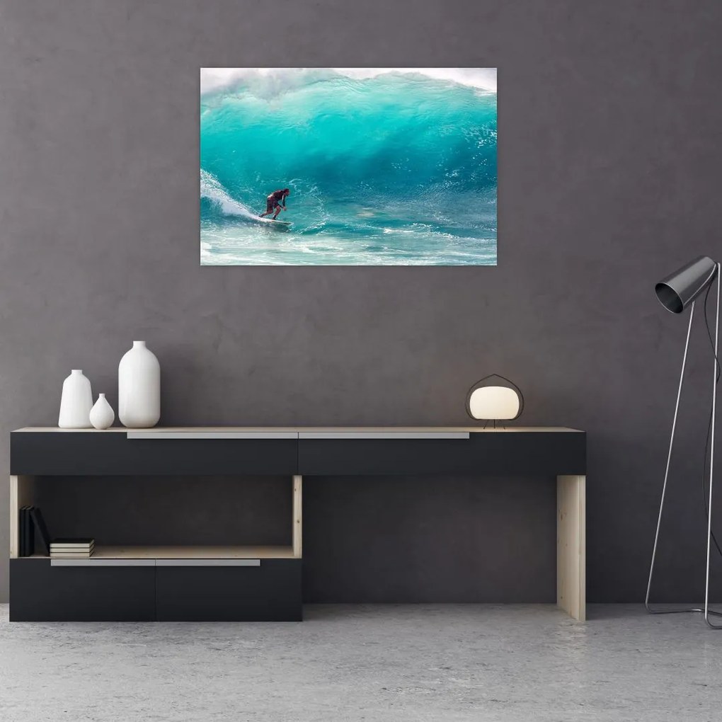 Tablou - Surfer în valuri (90x60 cm)