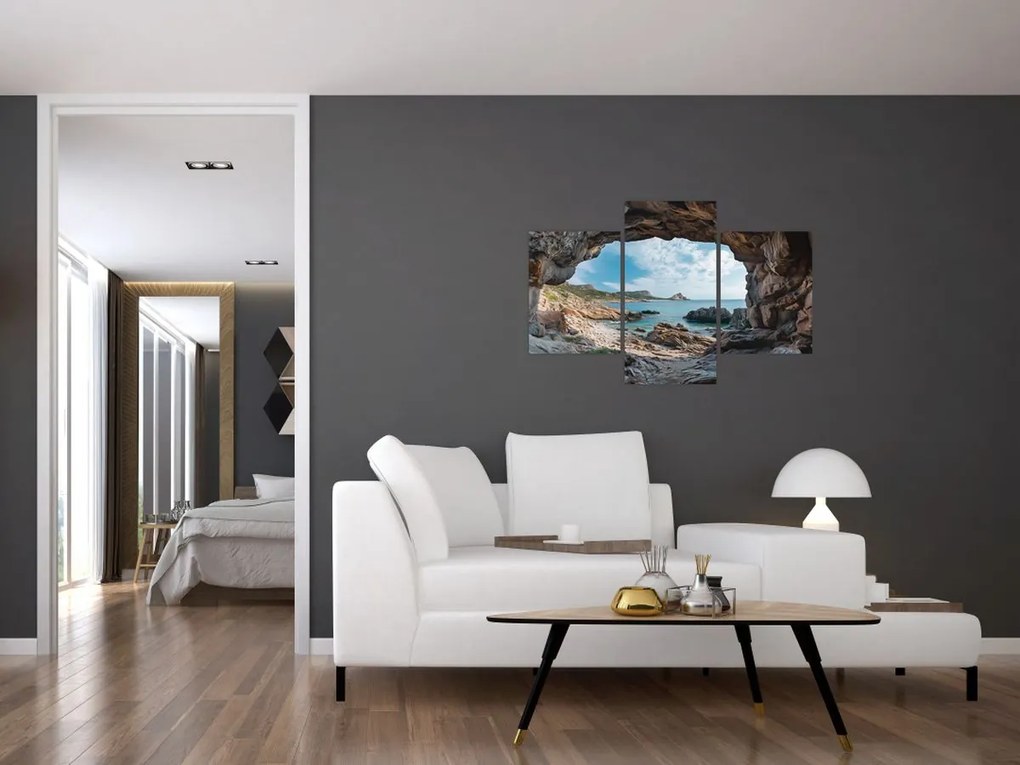 Tablou - Peșteră lângă mare (90x60 cm)