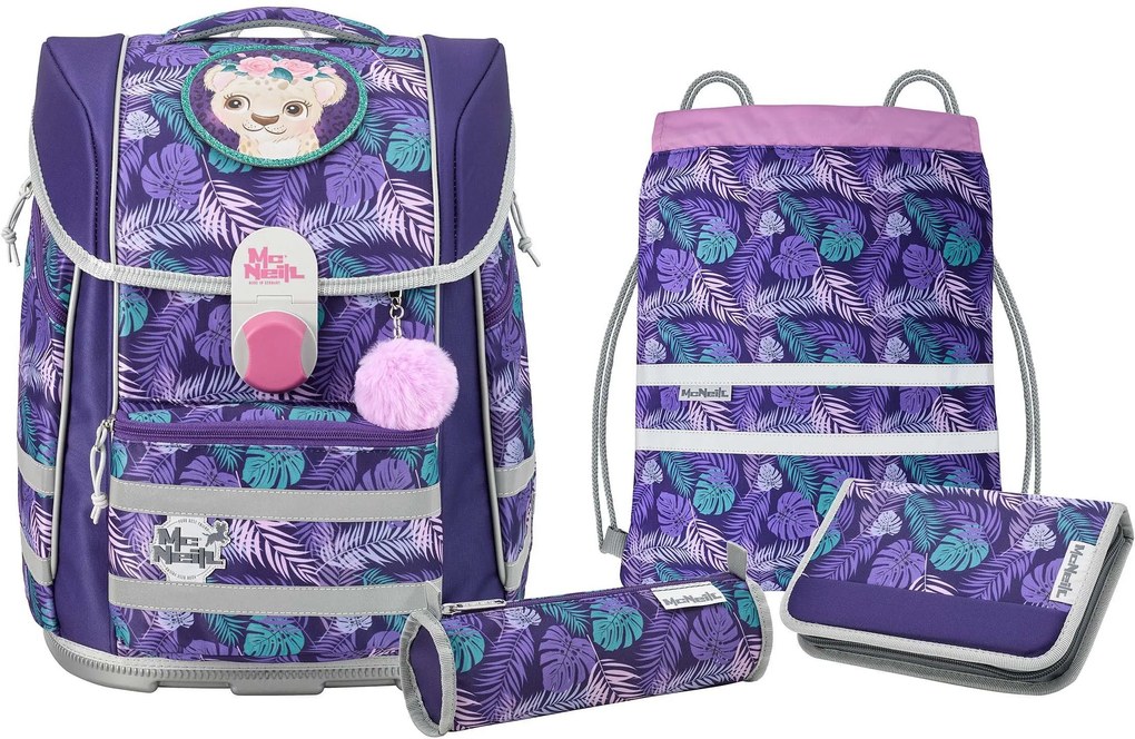 Ghiozdan cu accesorii McNeil Biggy Dschungel Set de 5 piese
