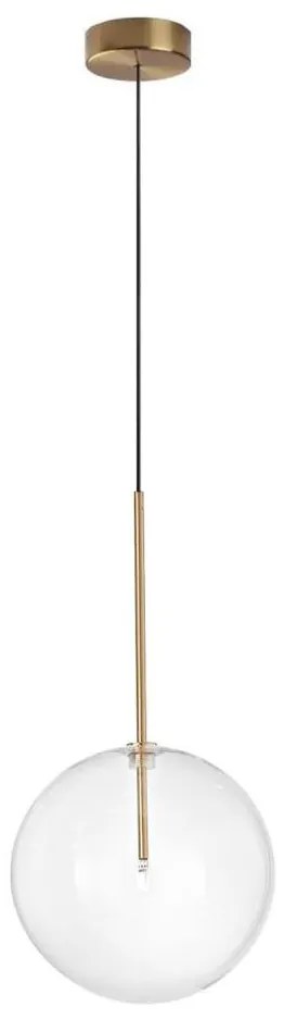 Lustră LED pe cablu Ideal Lux EQUINOXE 1xG4/2W/230V d. 25 cm alamă/transparent