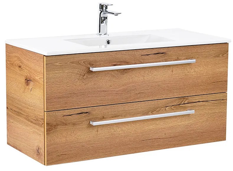 Dulap inferior Vario Clam 100 cu lavoar stejar-stejar