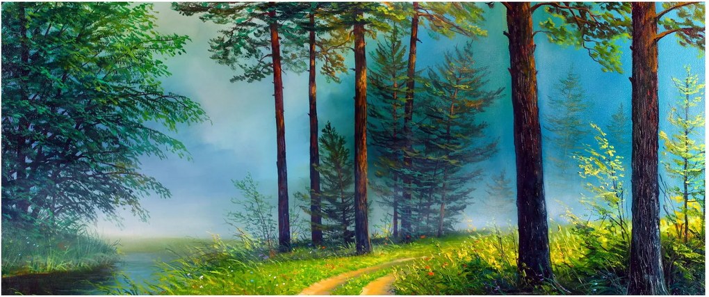 Tablou - Pictură în ulei de peisaj (120x50 cm)