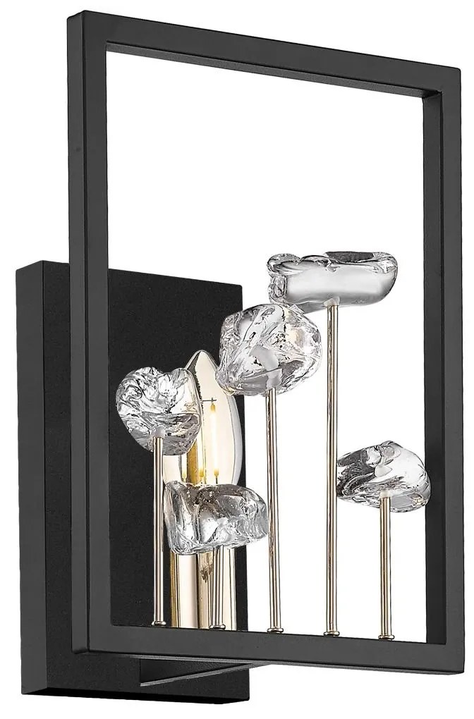 Aplica de perete moderna design deosebit CAROLINE negru mat/ french gold