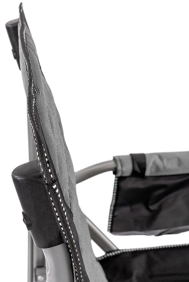 Leziter Comfort Plus scaun de pescuit cu braț și suport pentru pahare gri