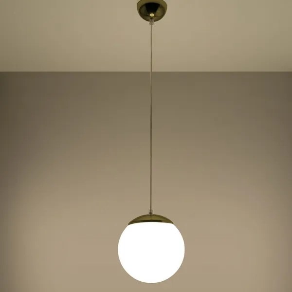 Sollux SL.0715 - Lustră suspendată pe cablu TOYA, 1xE27/60W/230V, Ø 20 cm, alb/auriu