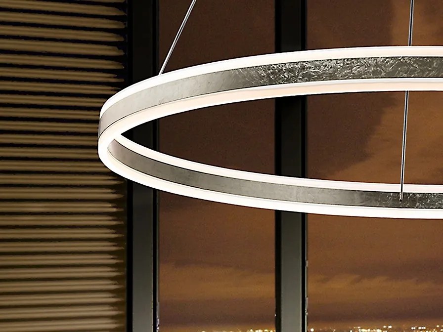 Lustra LED design modern circular Ø100cm Helia argintie