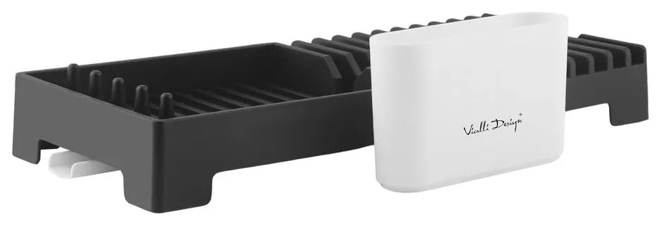 Scurgător de vase negru Vialli Design Livio Duo