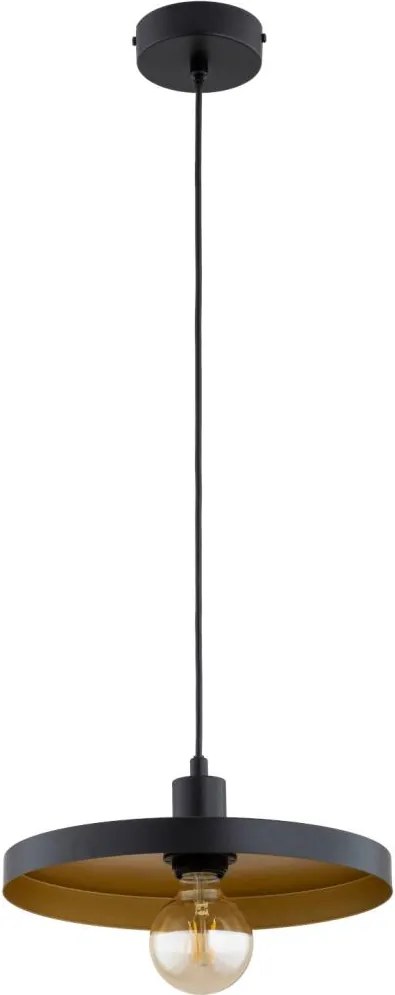 Lustră pe cablu LITO 1xE27/15W/230V, neagră