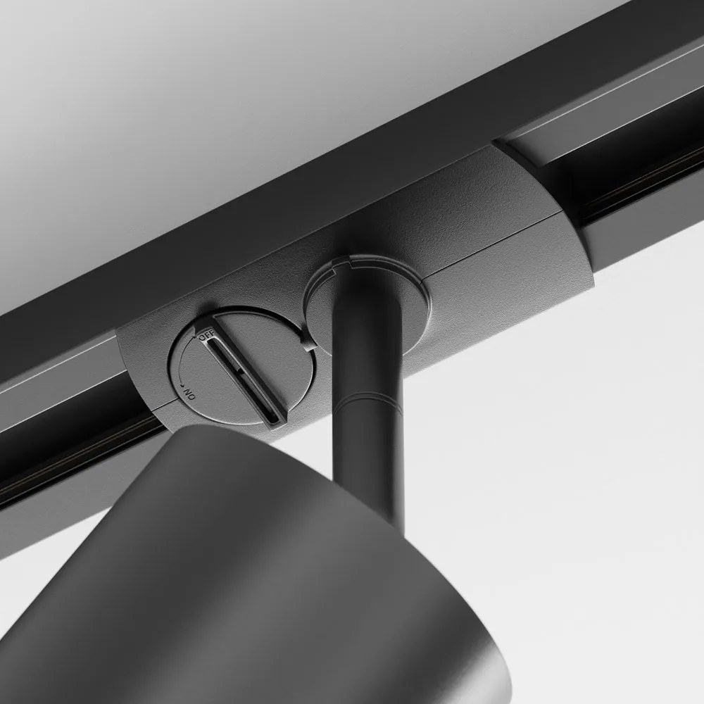 Spot LED, accesoriu pentru sinele monofazate Unity Orlo negru 4000K