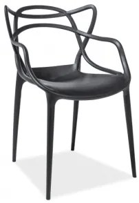 JAKS SCAUN DE SUFRAGERIE DIN PLASTIC AZURO NEAGRĂ