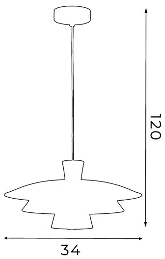 Lustră pe cablu PLATO 1xE27/15W/230V bej/auriu