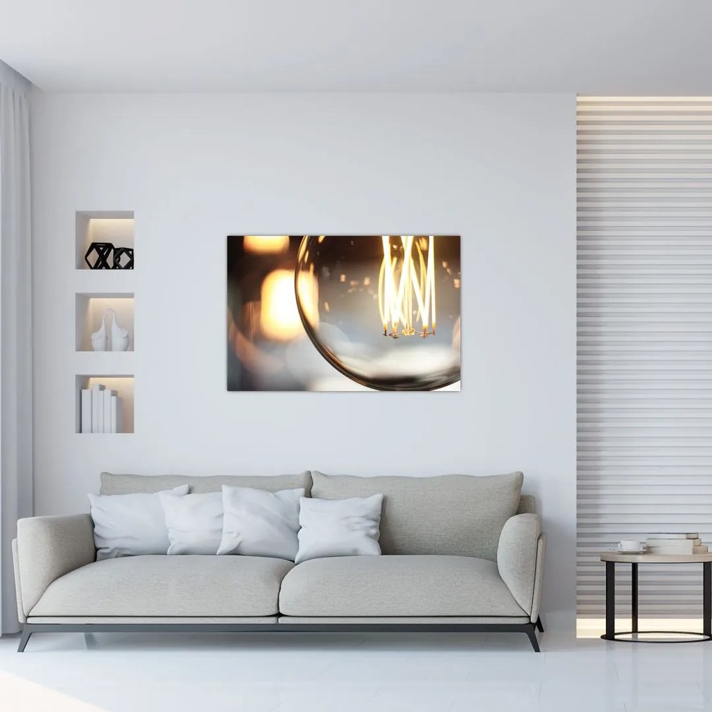 Tablou cu becul aprins (90x60 cm)