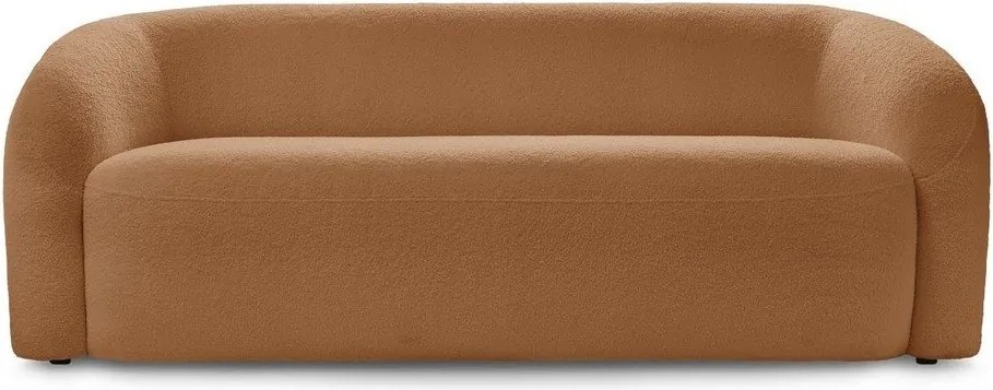 Canapea portocalie cu tapițerie din țesătură bouclé 193 cm Elina – Bobochic Paris