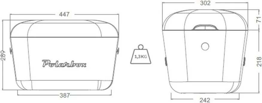 Cutie termoizolantă galbenă 20 l Pop – Polarbox