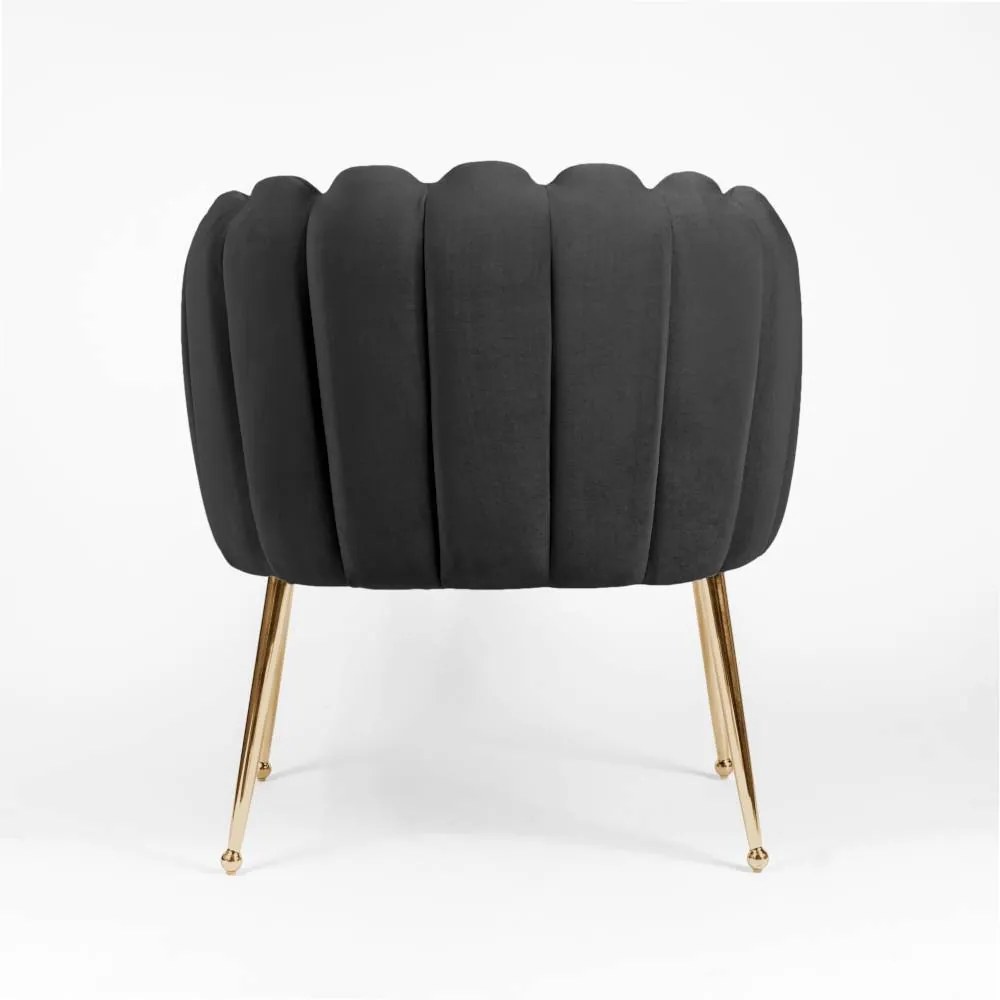 Scaun Lili negru/gold – H81 cm