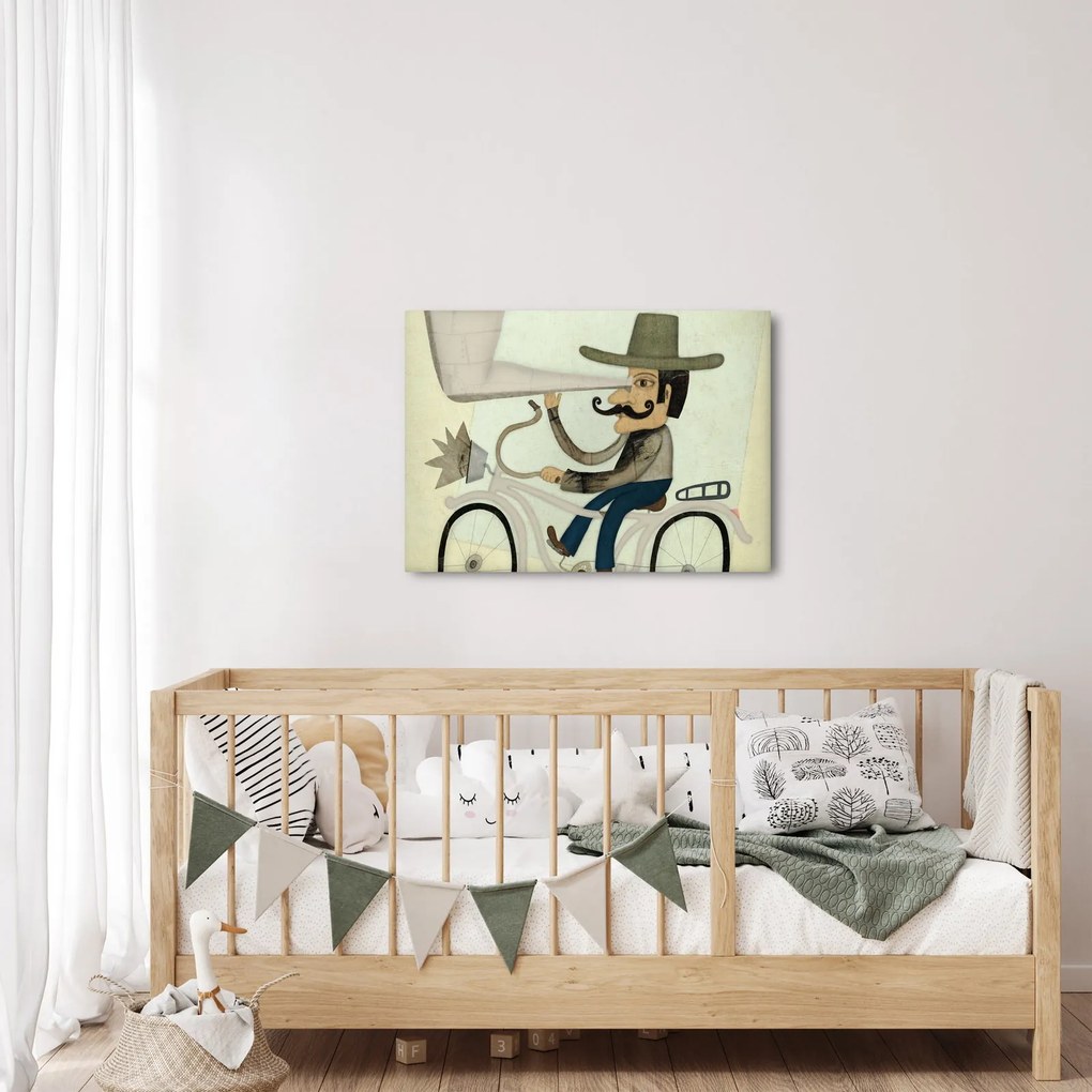 Tablou - Astronom pe bicicletă (70x50 cm)