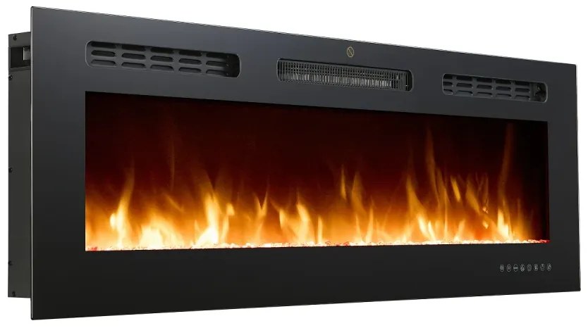 Șemineu electric de perete si încastrat – design modern, căldură instant, atmosferă premium, control total, 127x12x42 cm