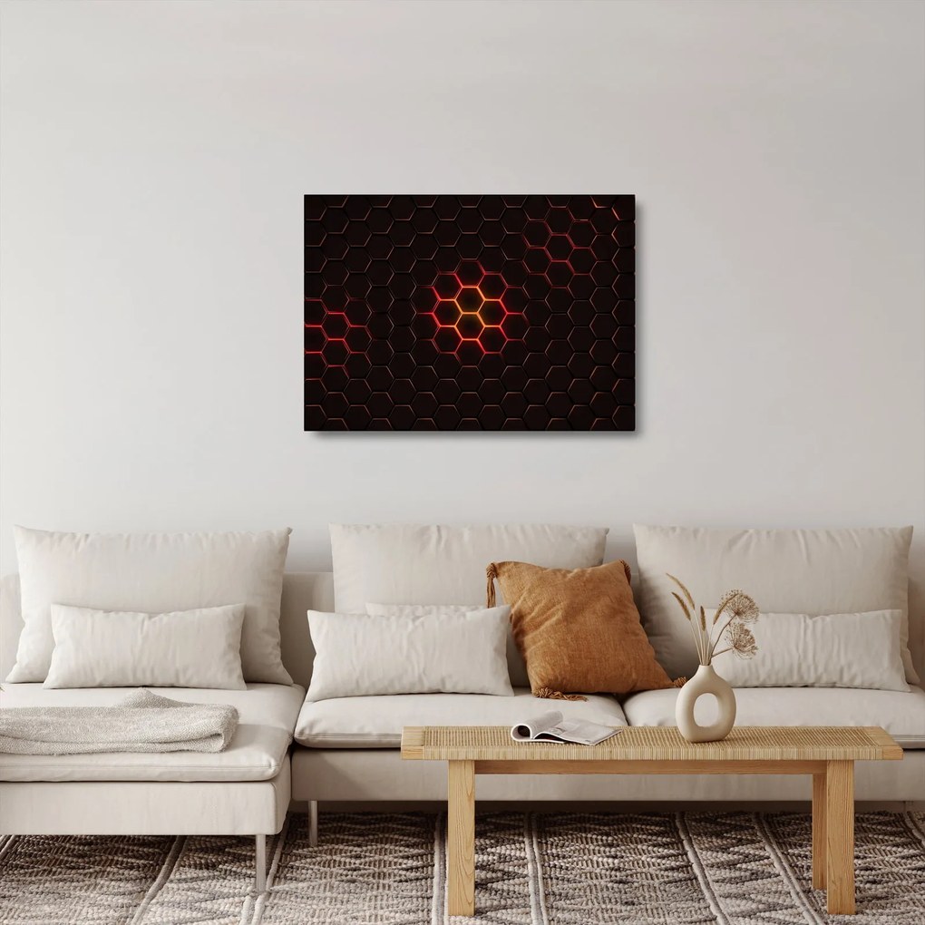 Tablou pe sticlă cu sârmă (70x50 cm)