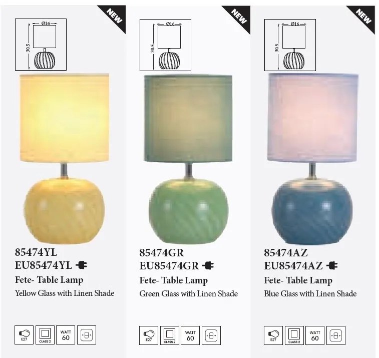 Veioza/Lampa de masa decorativa Fete galben