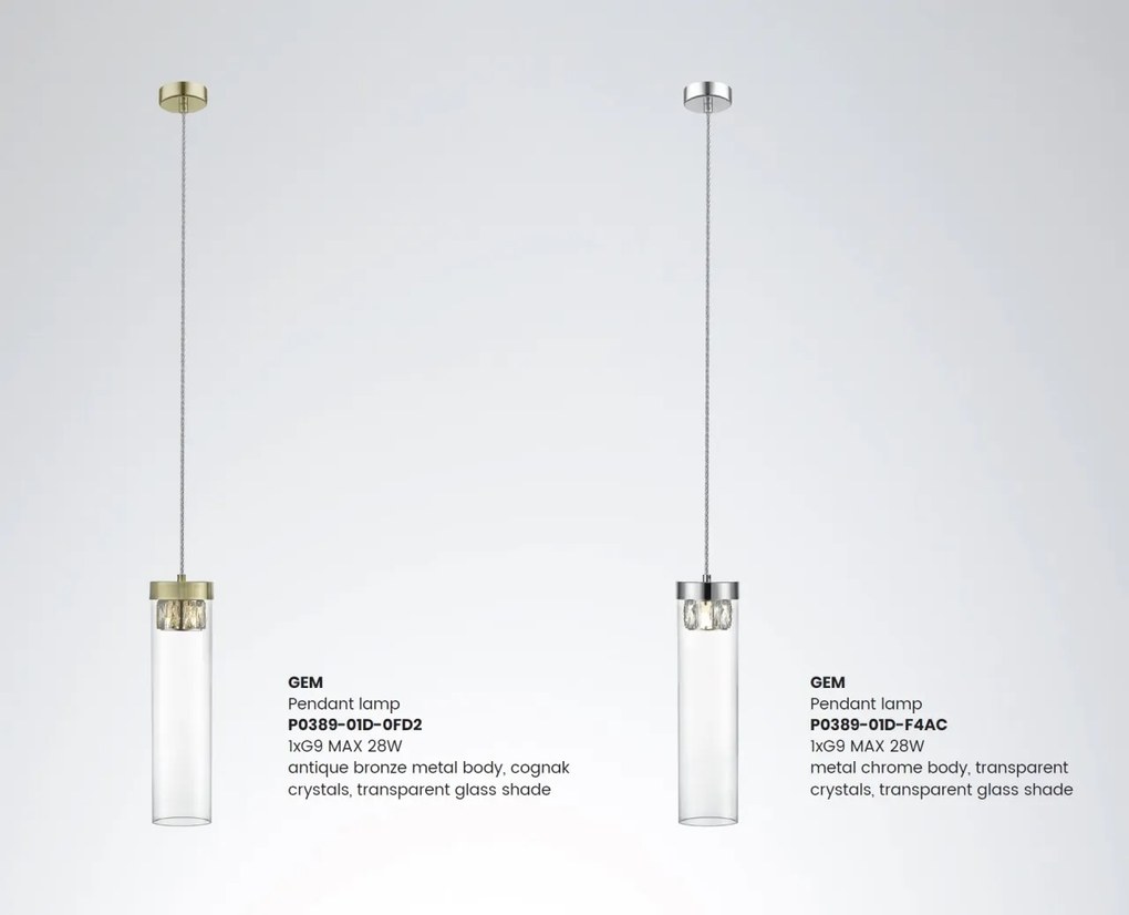 Pendul design modern 11cm GEM crom