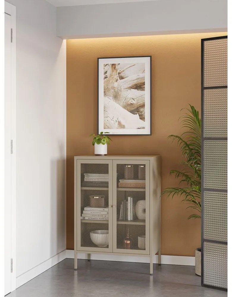 Dulap crem din metal 70x100x40 cm Fayna – Marckeric