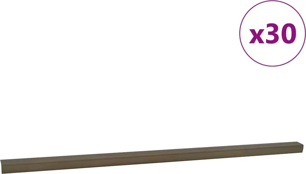 vidaXL Profile pentru marginea treptelor 30 pcs Maro 67 x 3.5 x 3 cm
