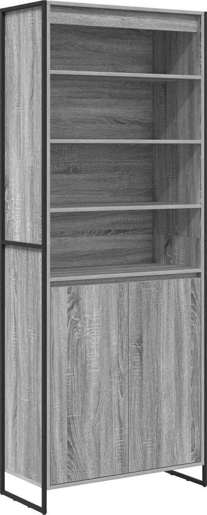 vidaXL Dulapuri Înalte 2 pcs Gri Sonoma 79 x 36 x 200 cm Lemn compozit
