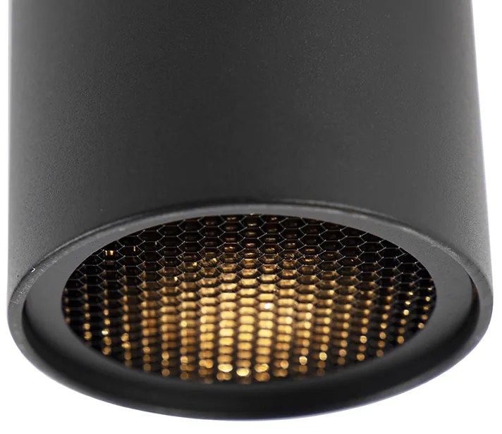 Spot de design negru montat la suprafață GU10 50mm - Tubo Honey
