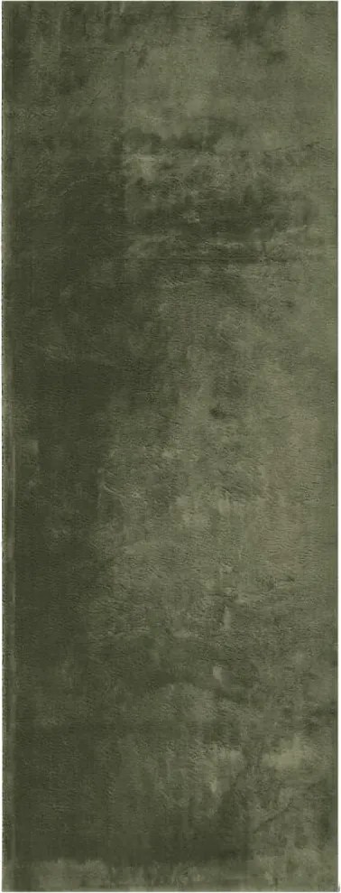 vidaXL Covor HUARTE, fir scurt, moale și lavabil verde pădure 80x200cm