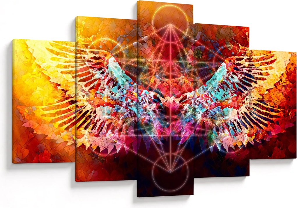 Tablou - Merkaba cu aripi, abstracție (150x105 cm)