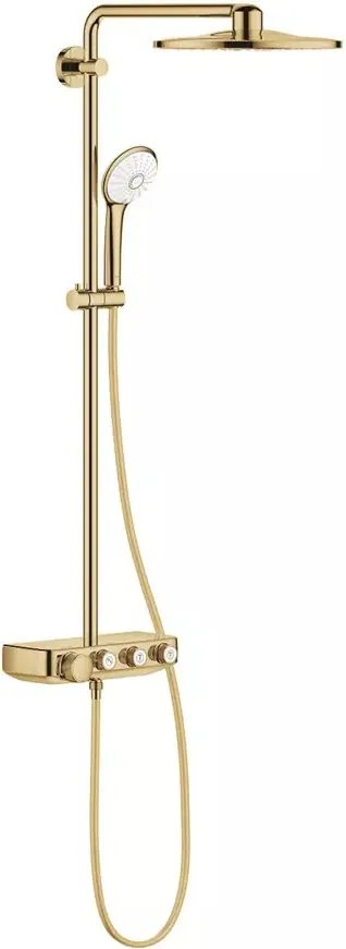 Coloana de dus cu baterie termostatata auriu Grohe Euphoria SmartControl 310 Duo