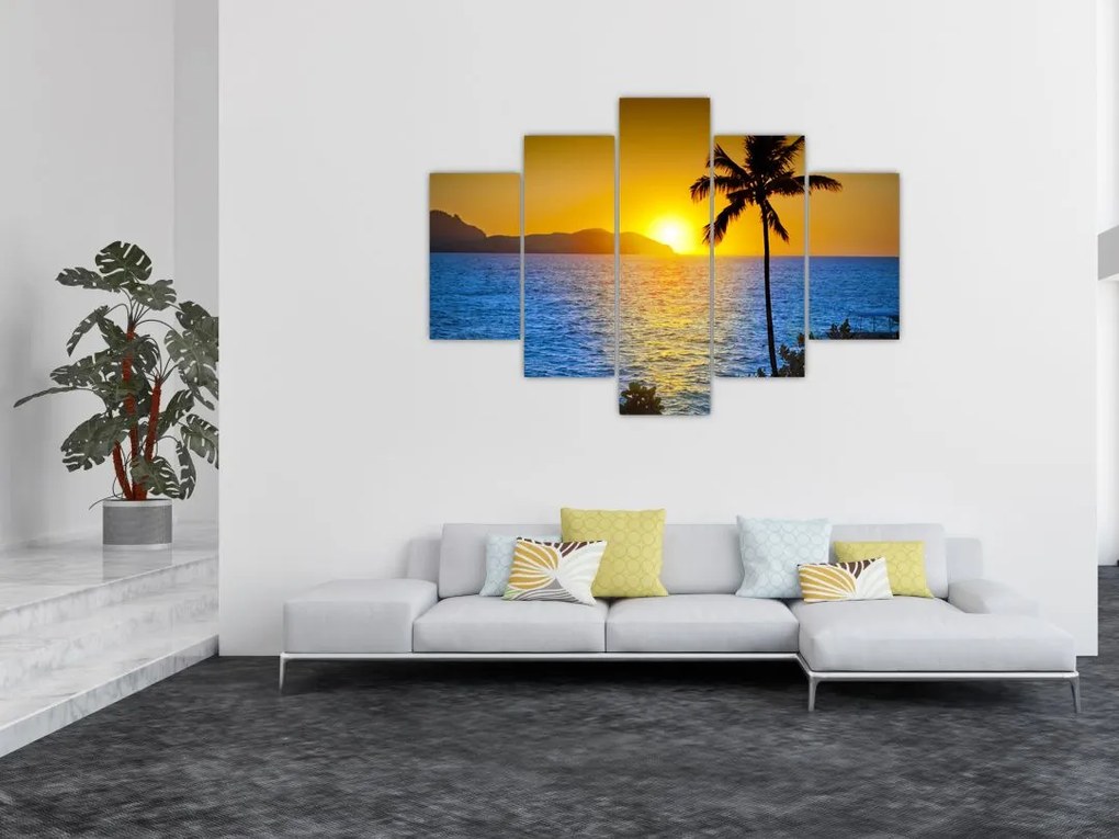 Tablou - Apus de soare deasupra mării (150x105 cm)